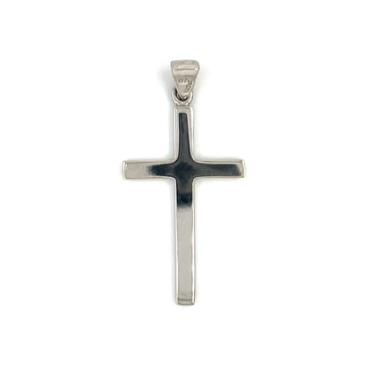 9ct White Gold Cross Pendant