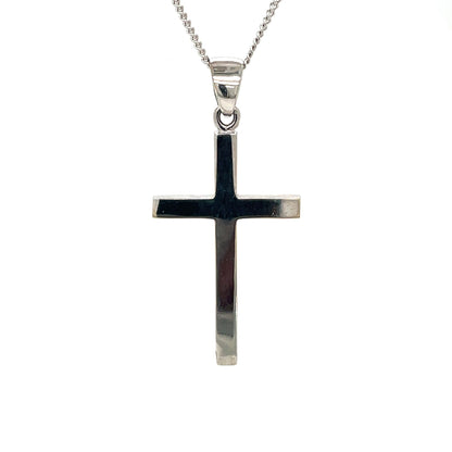 9ct White Gold Cross Pendant