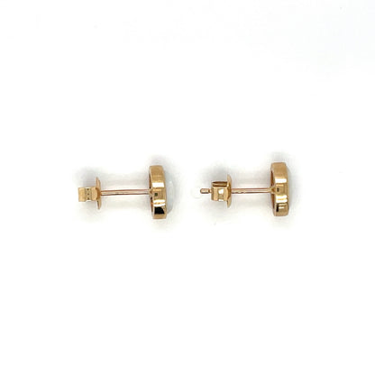 9ct Yellow Gold Opal Earrings