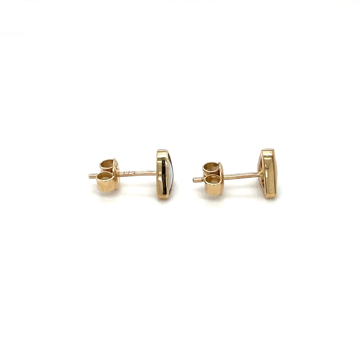 9ct Yellow Gold Triangle Opal Earrings