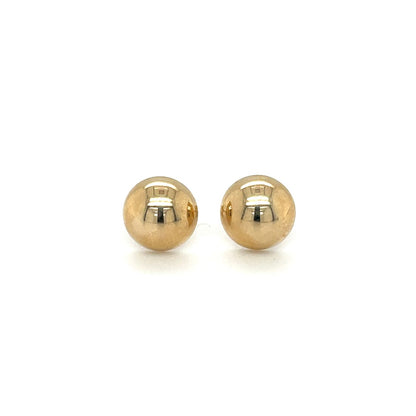 9ct Yellow Gold Domed Studs