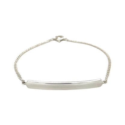 Silver Double Chain Identity Bracelet (8")