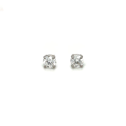 18ct White Gold Diamond Stud Earrings