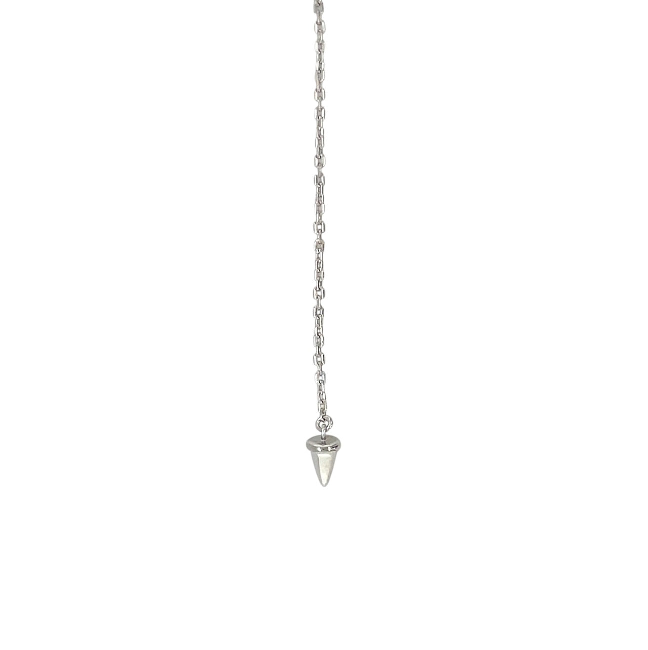 Silver Bead Lariat Adjsutable Necklace