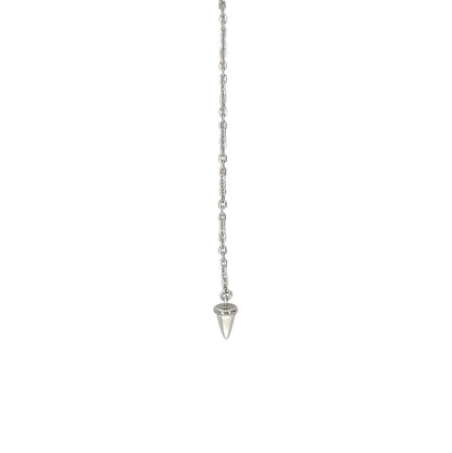 Silver Bead Lariat Adjsutable Necklace