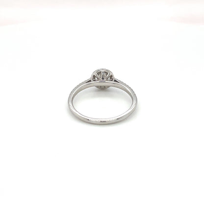 18ct White Gold Diamond Cluster Target Ring