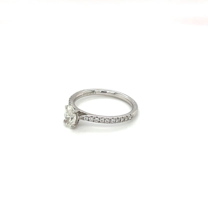 Platinum Oval Diamond Solitiare Ring