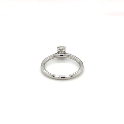 Platinum Oval Diamond Solitiare Ring