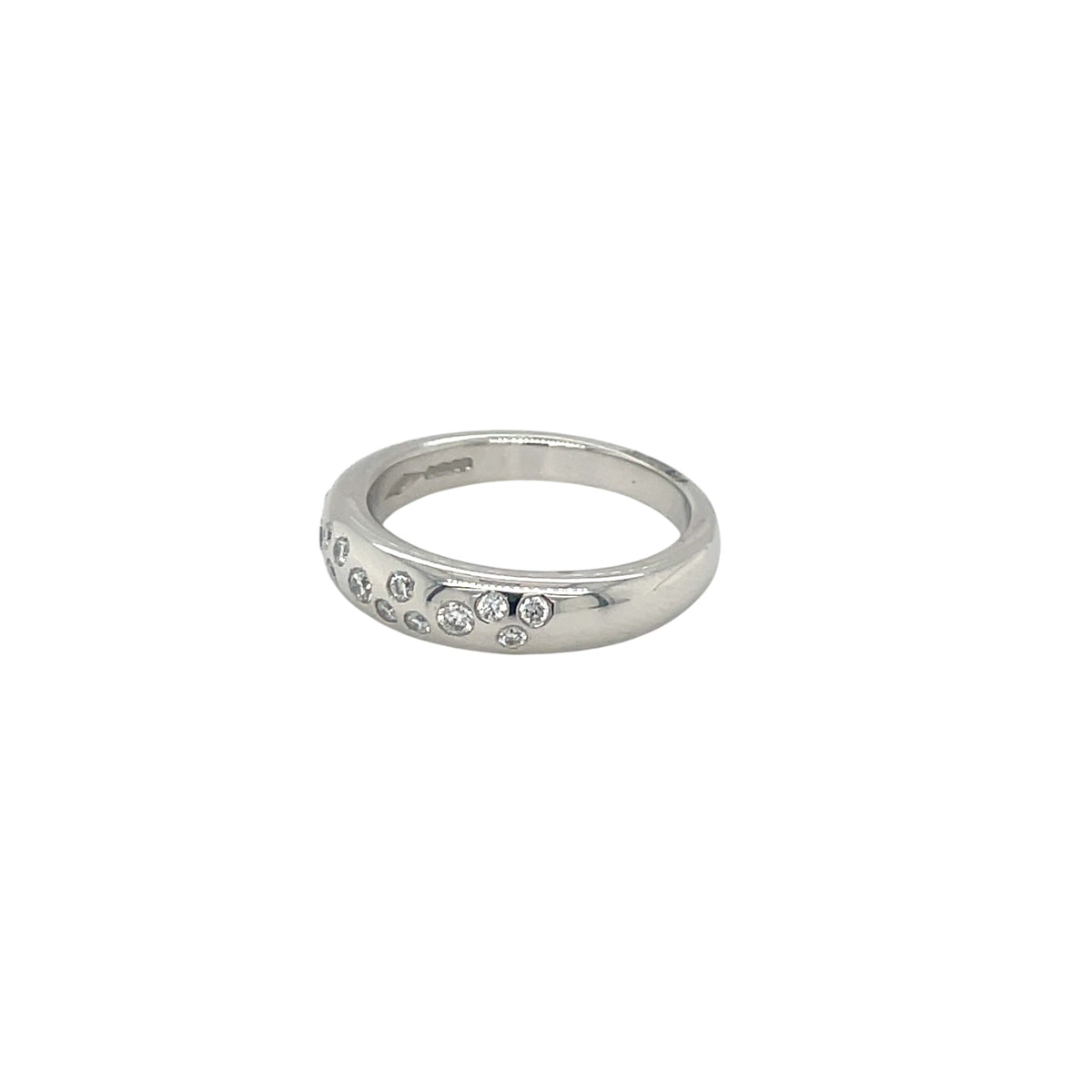 Platinum Half-Set Scattered Diamond Ring (L1/2)