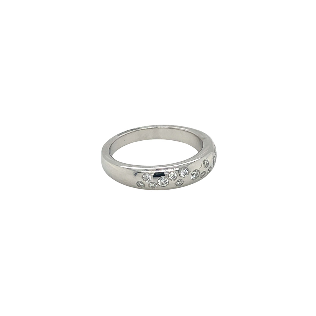 Platinum Half-Set Scattered Diamond Ring (L1/2)