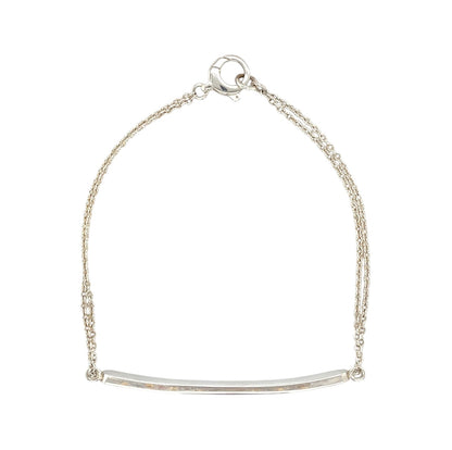 Silver Double Chain Identity Bracelet (6.5")