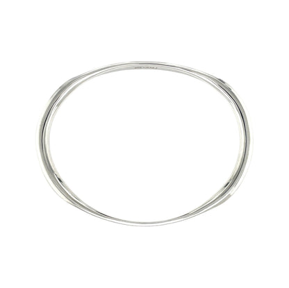 Silver Oval Bangle (4mm)