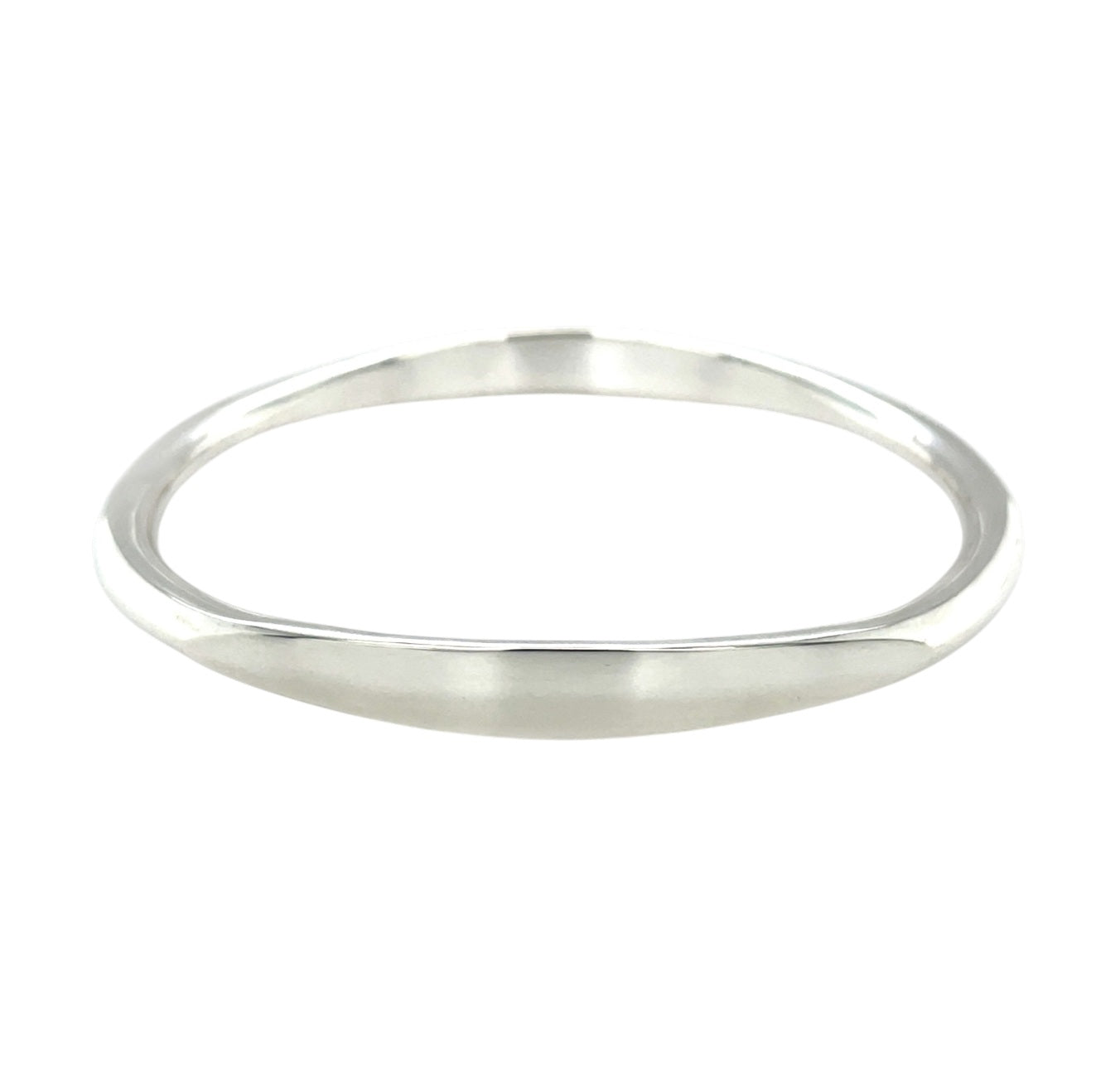 Silver Oval Bangle (4mm)