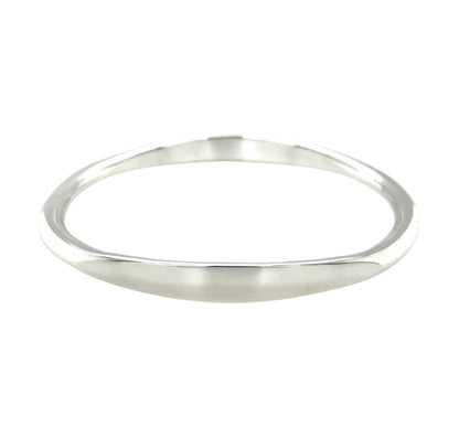 Silver Oval Bangle (4mm)