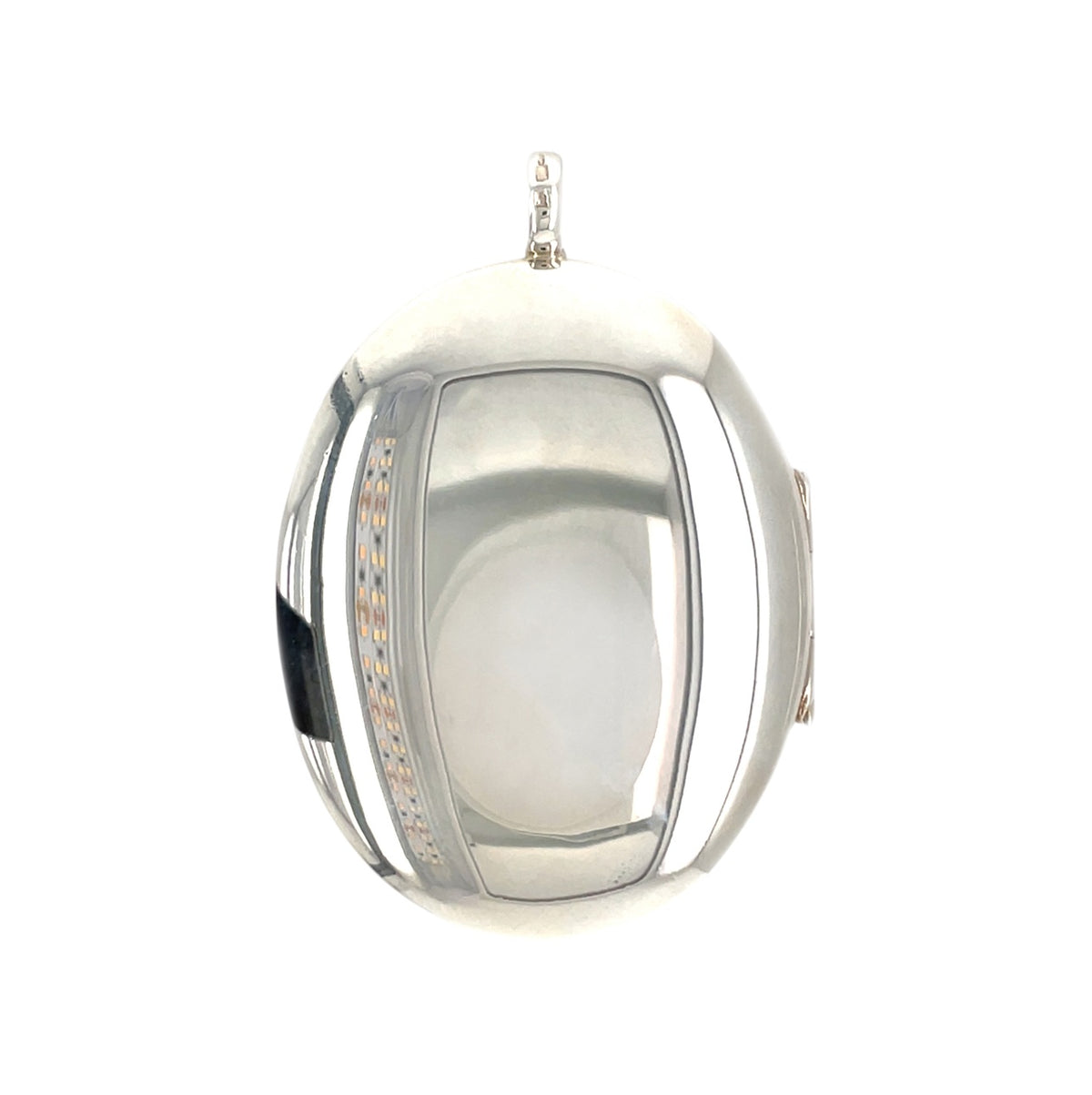 Silver Large Oval Locket Pendant