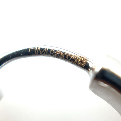9ct White Gold Hinged Hoop Earrings