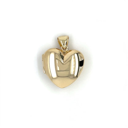 9ct Yellow Gold Heart Locket Pendant