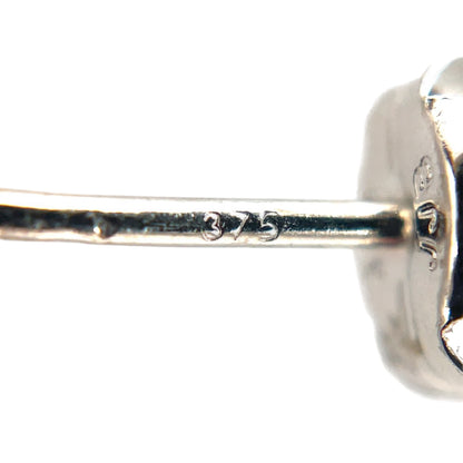 9ct Yellow & White Gold Engine Turned Flat Studs