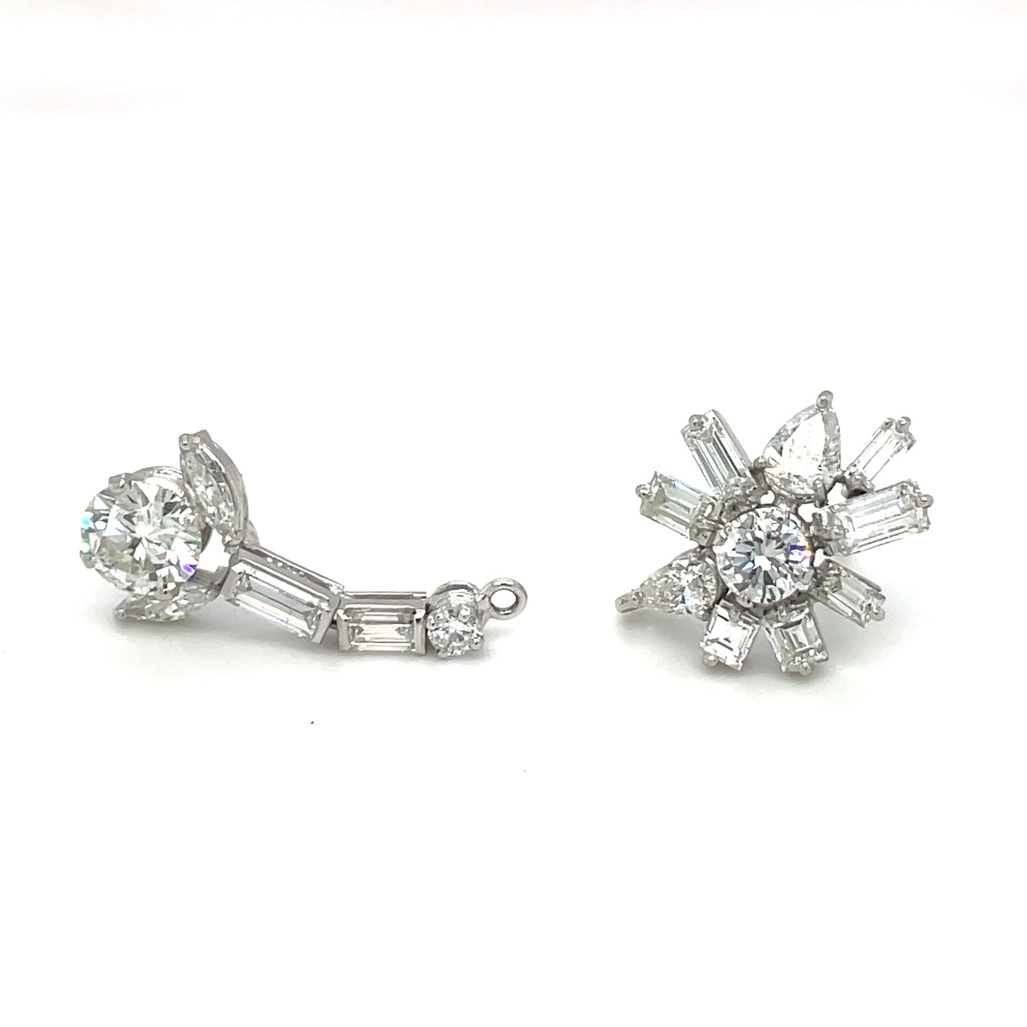18ct White Gold 'day-to-night' Diamond Detatchable Drop Earrings