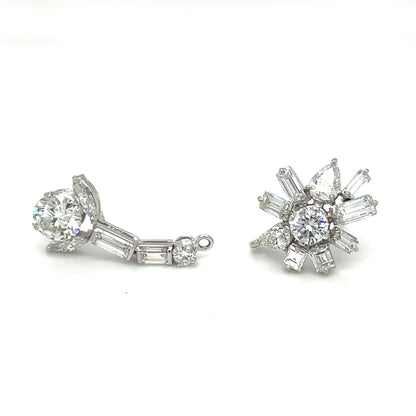 18ct White Gold 'day-to-night' Diamond Detatchable Drop Earrings