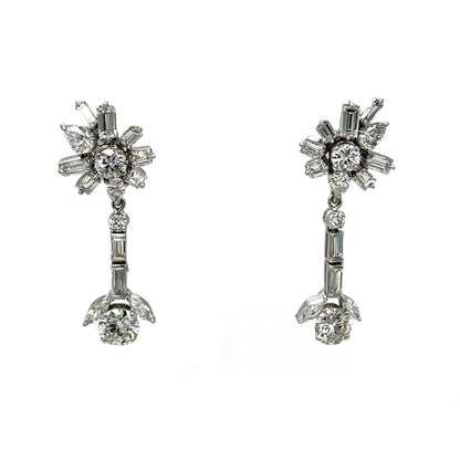 18ct White Gold 'day-to-night' Diamond Detatchable Drop Earrings