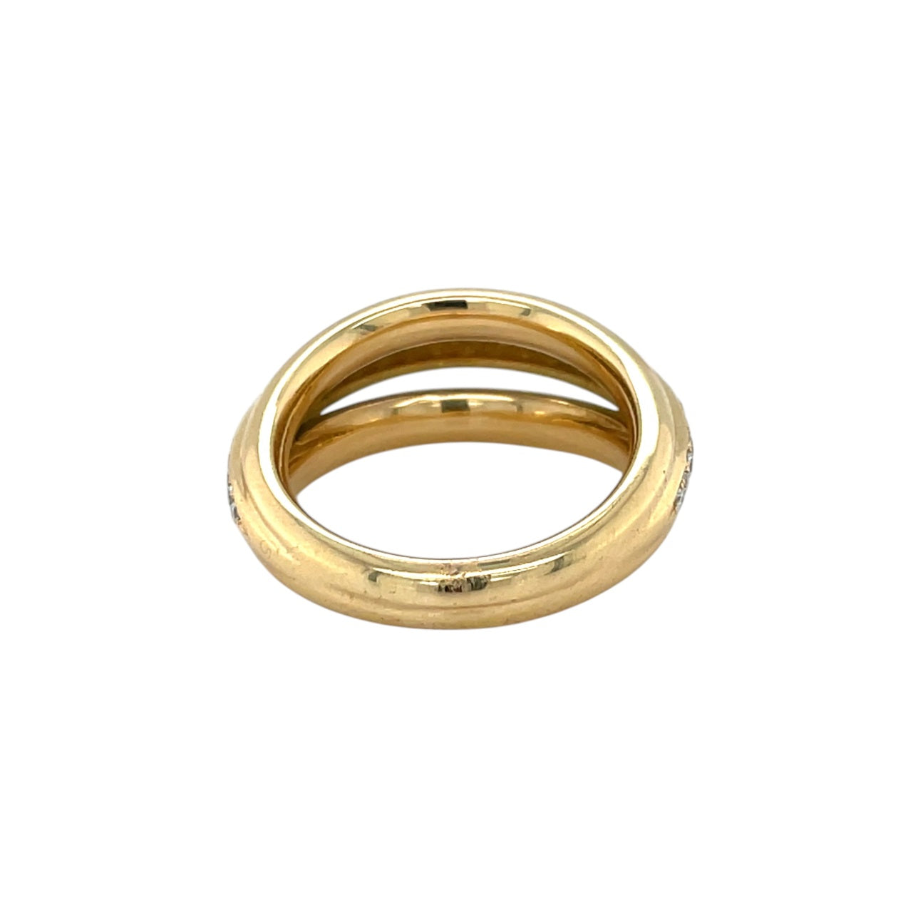 18ct Yellow Gold Layered Diamond Ring (M)