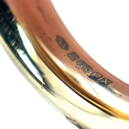 18ct Yellow Gold Layered Diamond Ring (M)