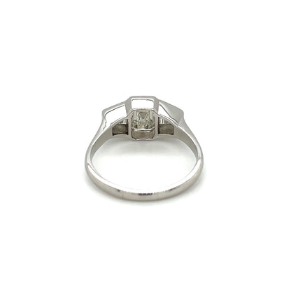 Platinum Art Deco Style Diamond Five-Stone Ring
