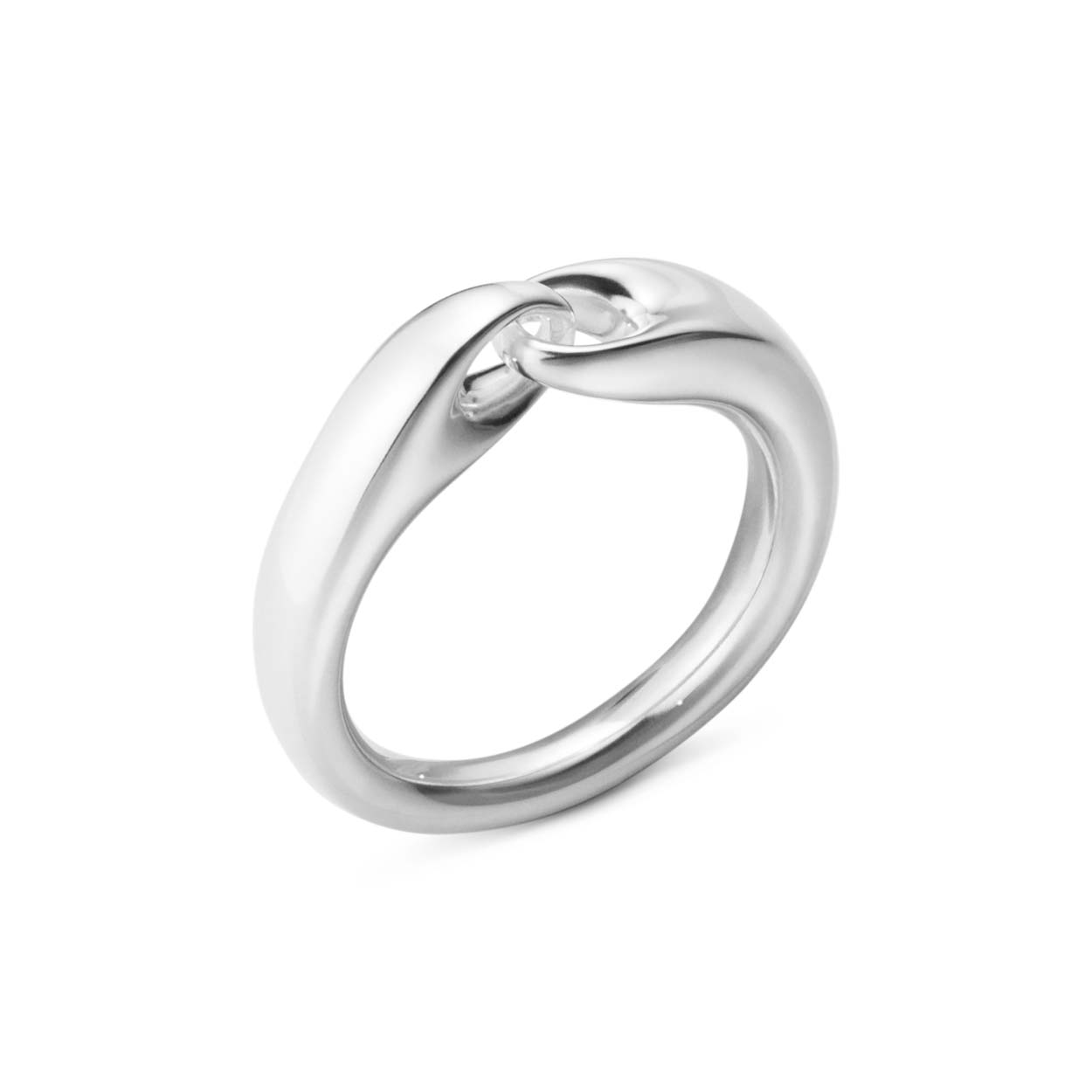 Silver Reflect Large Link Ring (Size 64 / V)