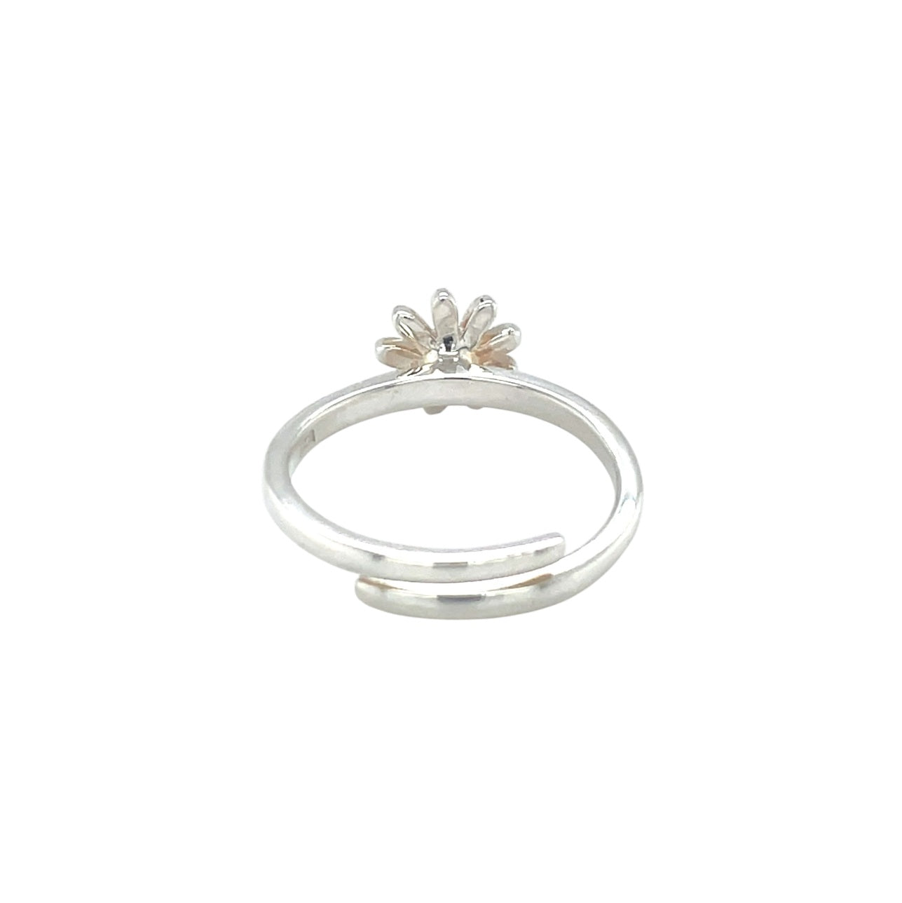 Silver Daisy Adjustable Ring (P)