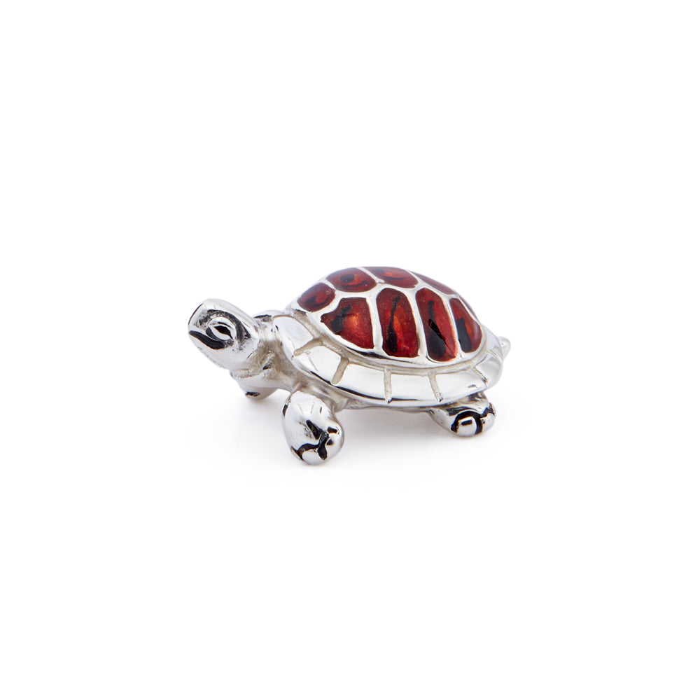 Saturno Silver & Enamel Very Small Tortoise