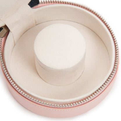 Wolf 1834 Sophia Round Zip Case (Rose Quartz)