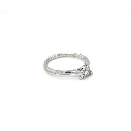 Platinum Triangle Diamond Cluster Ring