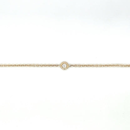 18ct Yellow Gold Diamond Station Bracelet