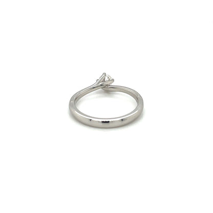 Platinum Diamond Twist Solitaire Ring