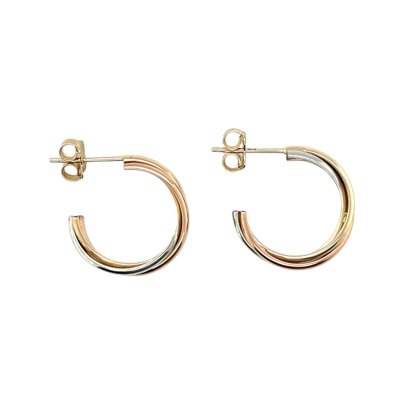 9ct Mixed Gold Russian Style Earrings