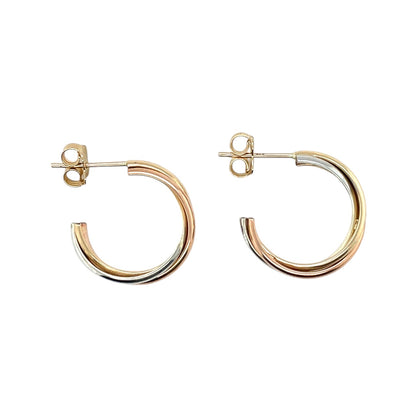 9ct Mixed Gold Russian Style Earrings