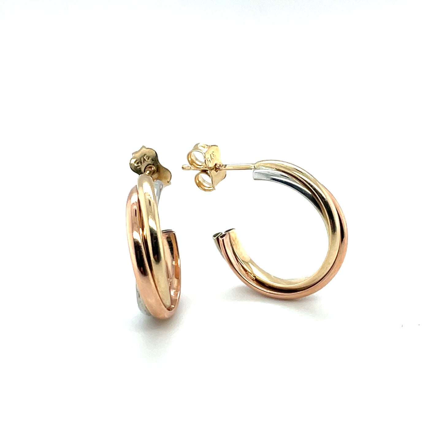 9ct Mixed Gold Russian Style Earrings