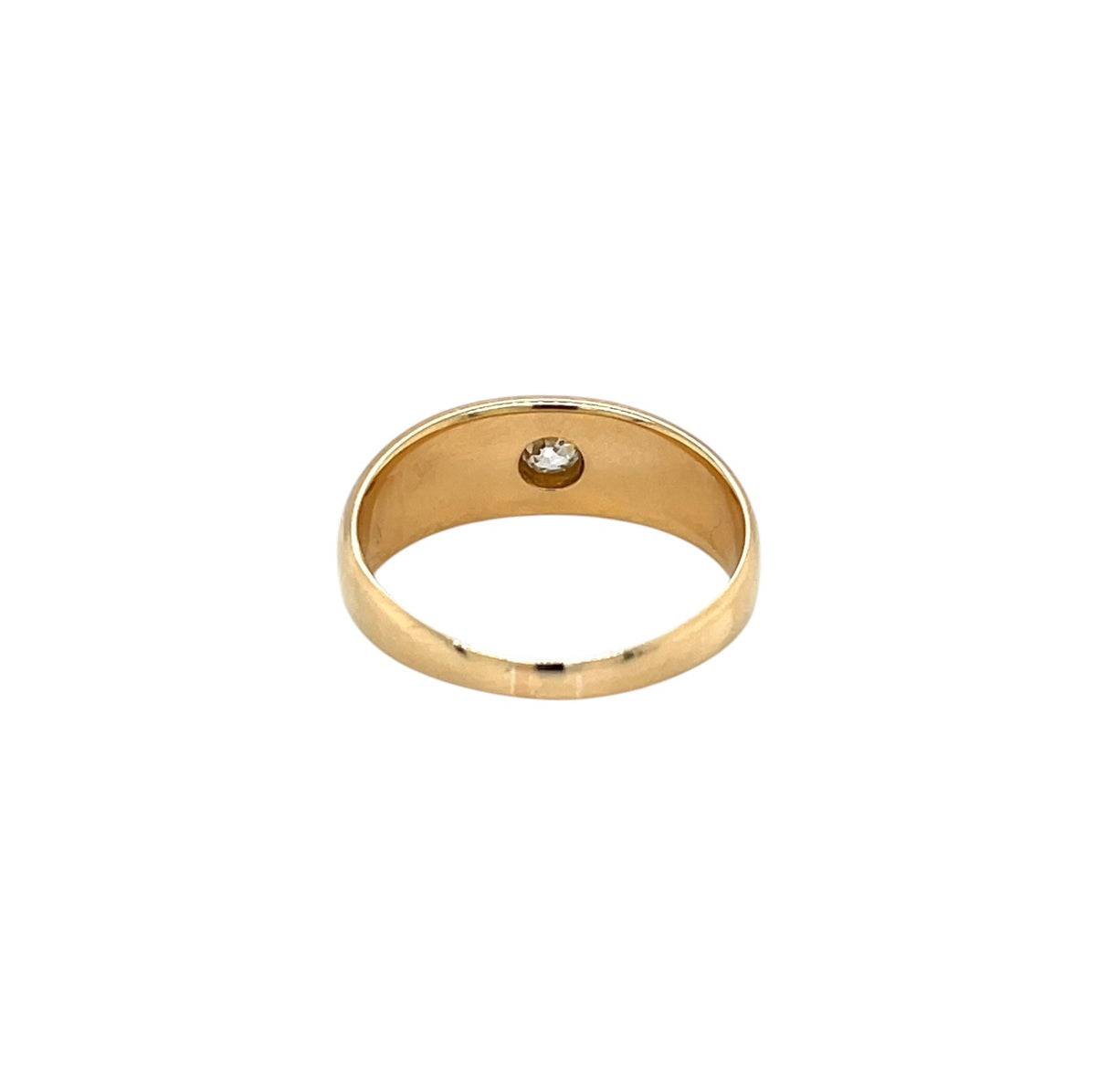 18ct Yellow Gold Old-Cut Diamond Gypsy Ring (S)