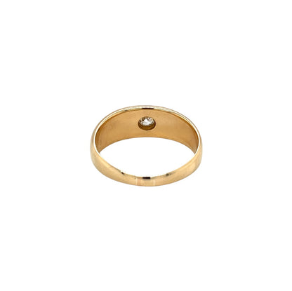 18ct Yellow Gold Old-Cut Diamond Gypsy Ring (S)