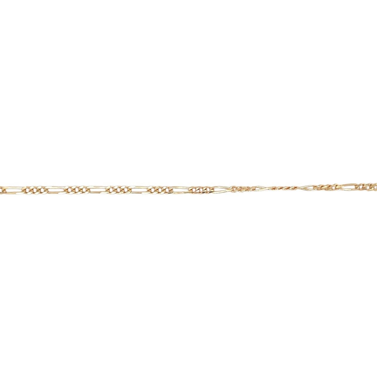 9ct Yellow Gold Filed Figaro Chain Necklace (18")