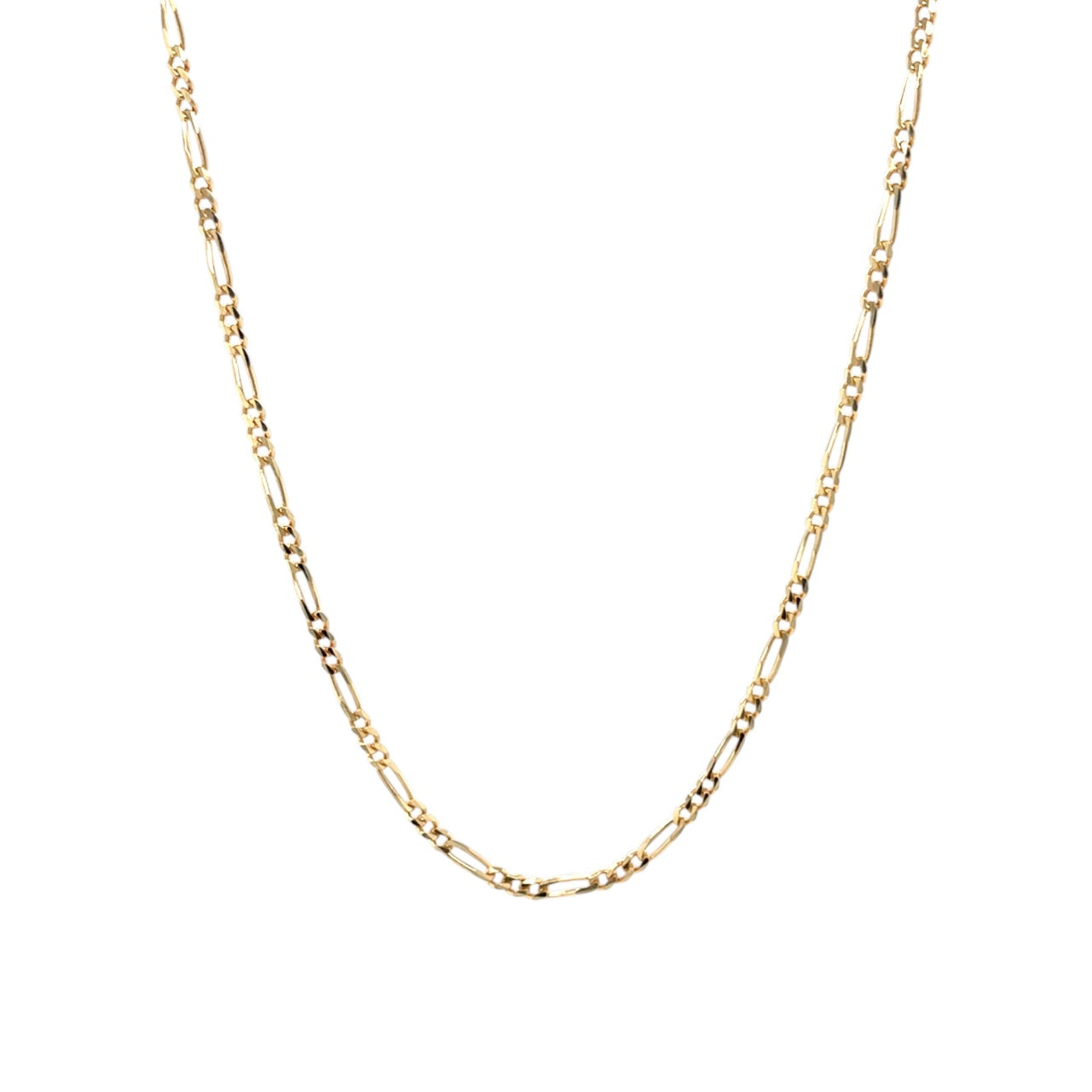 9ct Yellow Gold Filed Figaro Chain Necklace (18")