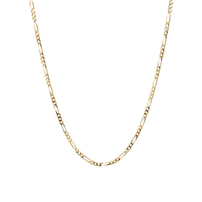 9ct Yellow Gold Filed Figaro Chain Necklace (18")