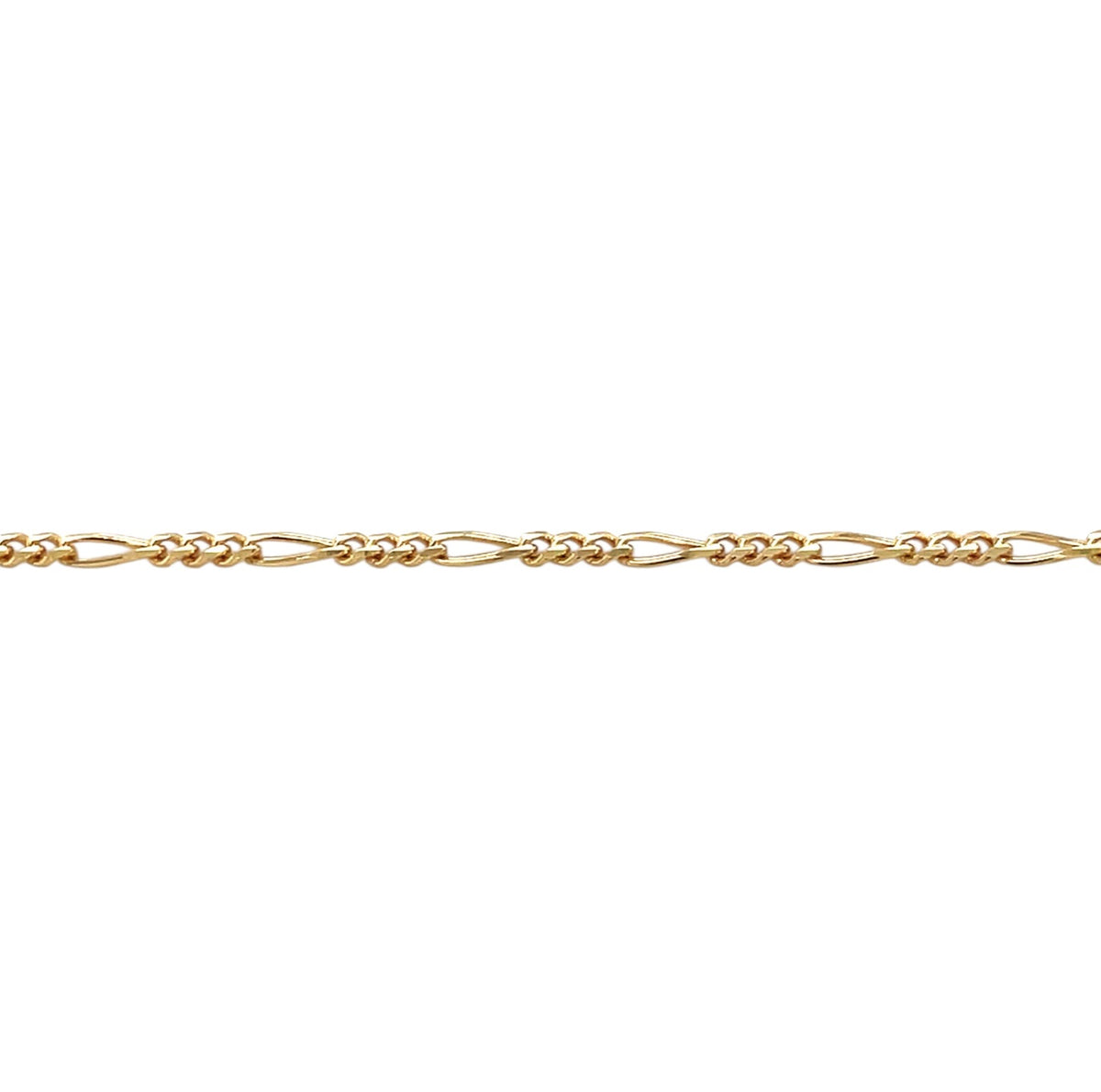 9ct Yellow Gold Filed Figaro Chain Necklace (20")