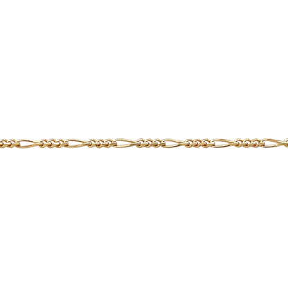 9ct Yellow Gold Filed Figaro Chain Necklace (20")
