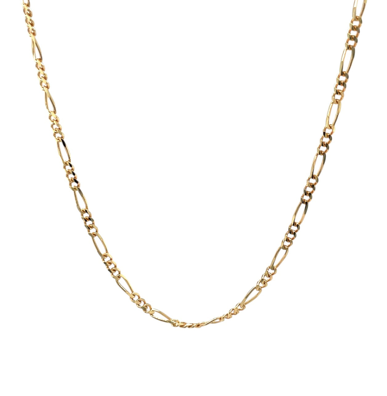 9ct Yellow Gold Filed Figaro Chain Necklace (20")