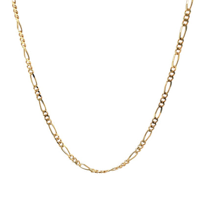 9ct Yellow Gold Filed Figaro Chain Necklace (20")
