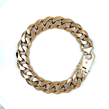 9ct Yellow Gold 9" Curb Bracelet