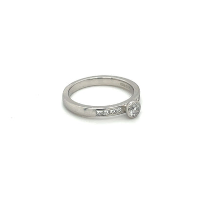 Platinum Modern Diamond Soliatire Ring