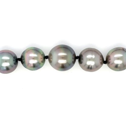 Baroque Tahitian Pearl Necklace & Diamond Set 18ct White Gold Clasp